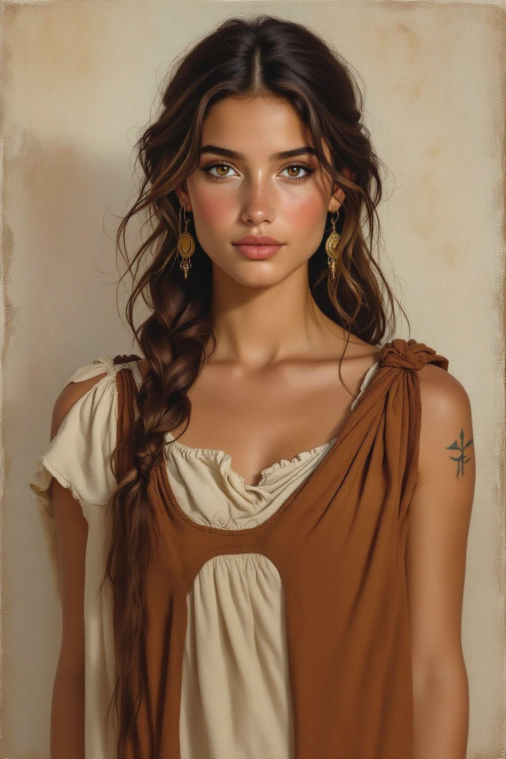 Beautiful Roman Farmer Girl Portrait