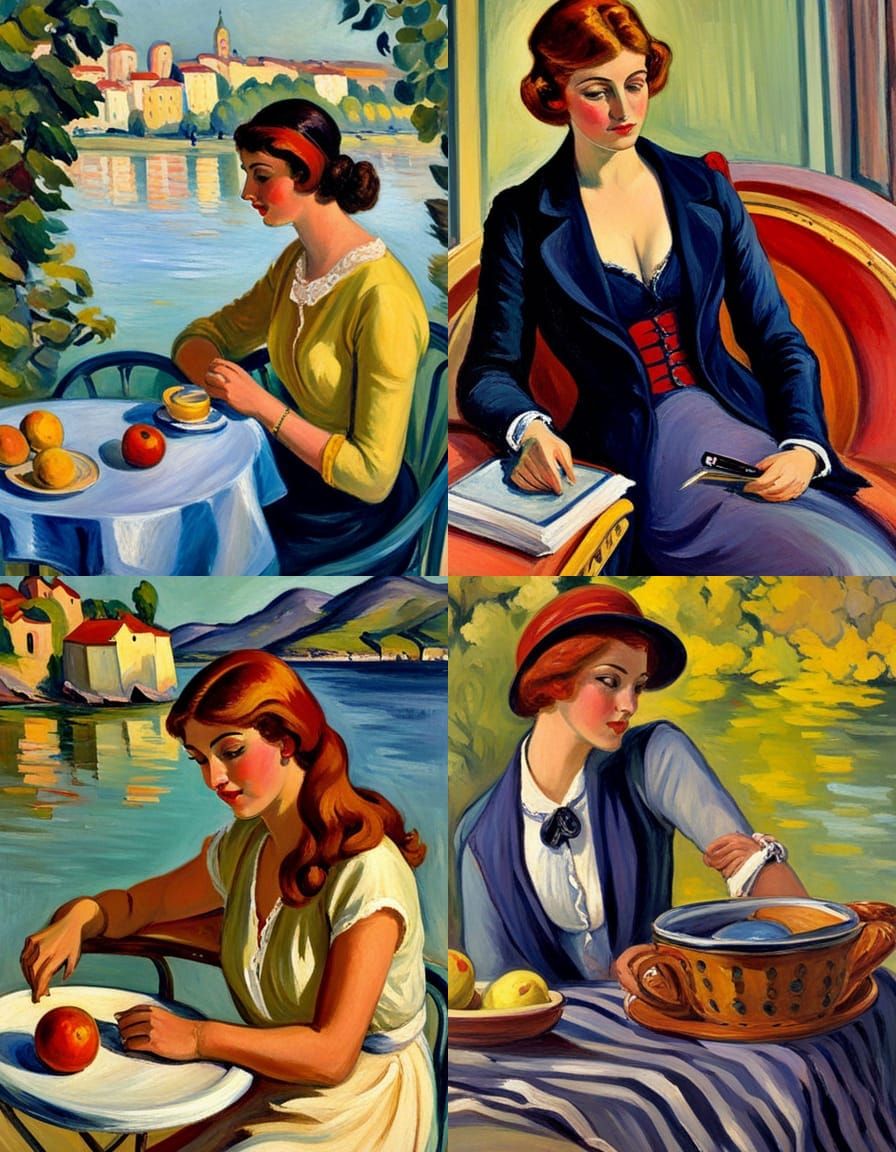 Fauvist Portrait in the Style of Early 20th Century