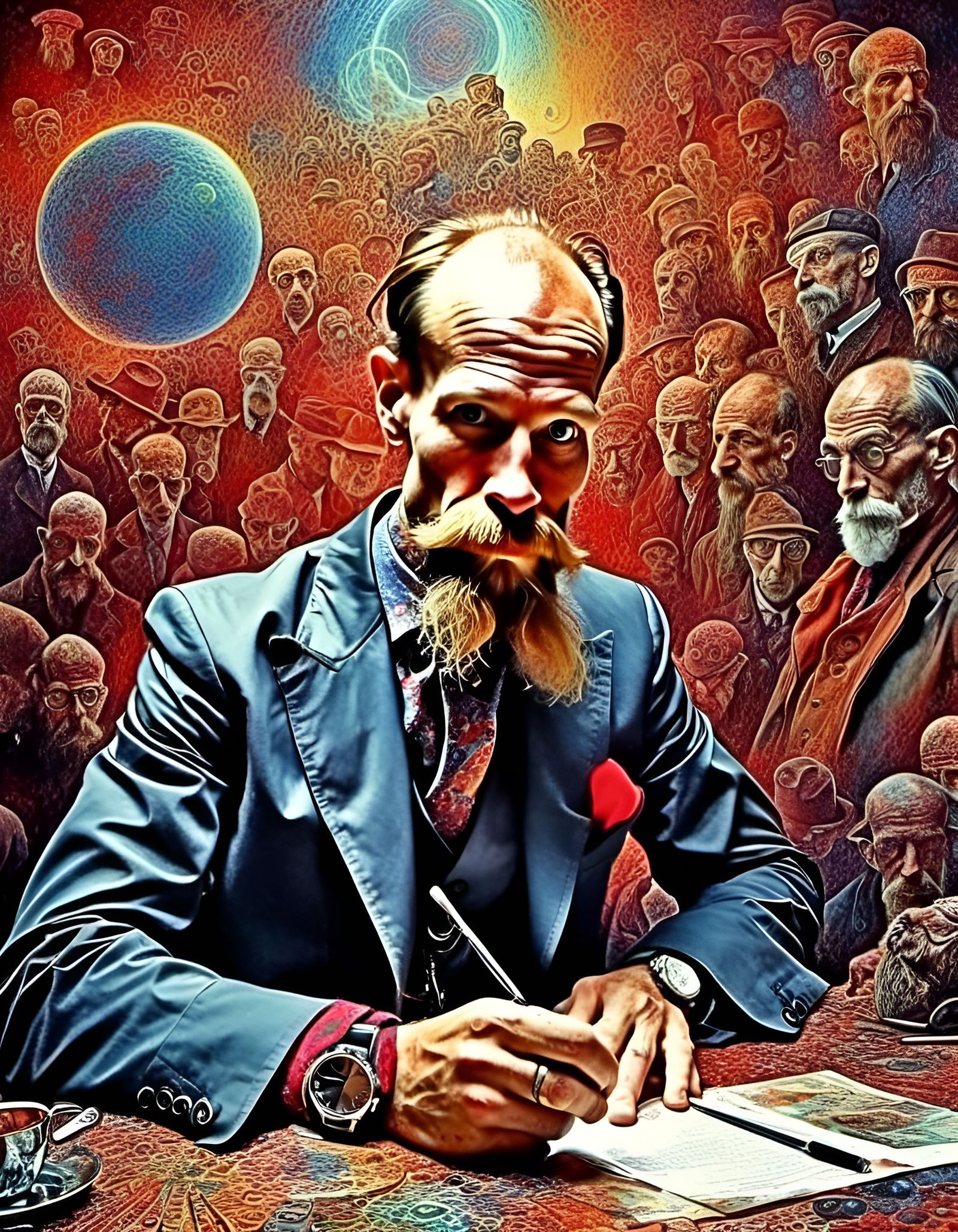 Hypnotic Psychedelic Dreamscape in Visionary Art Style