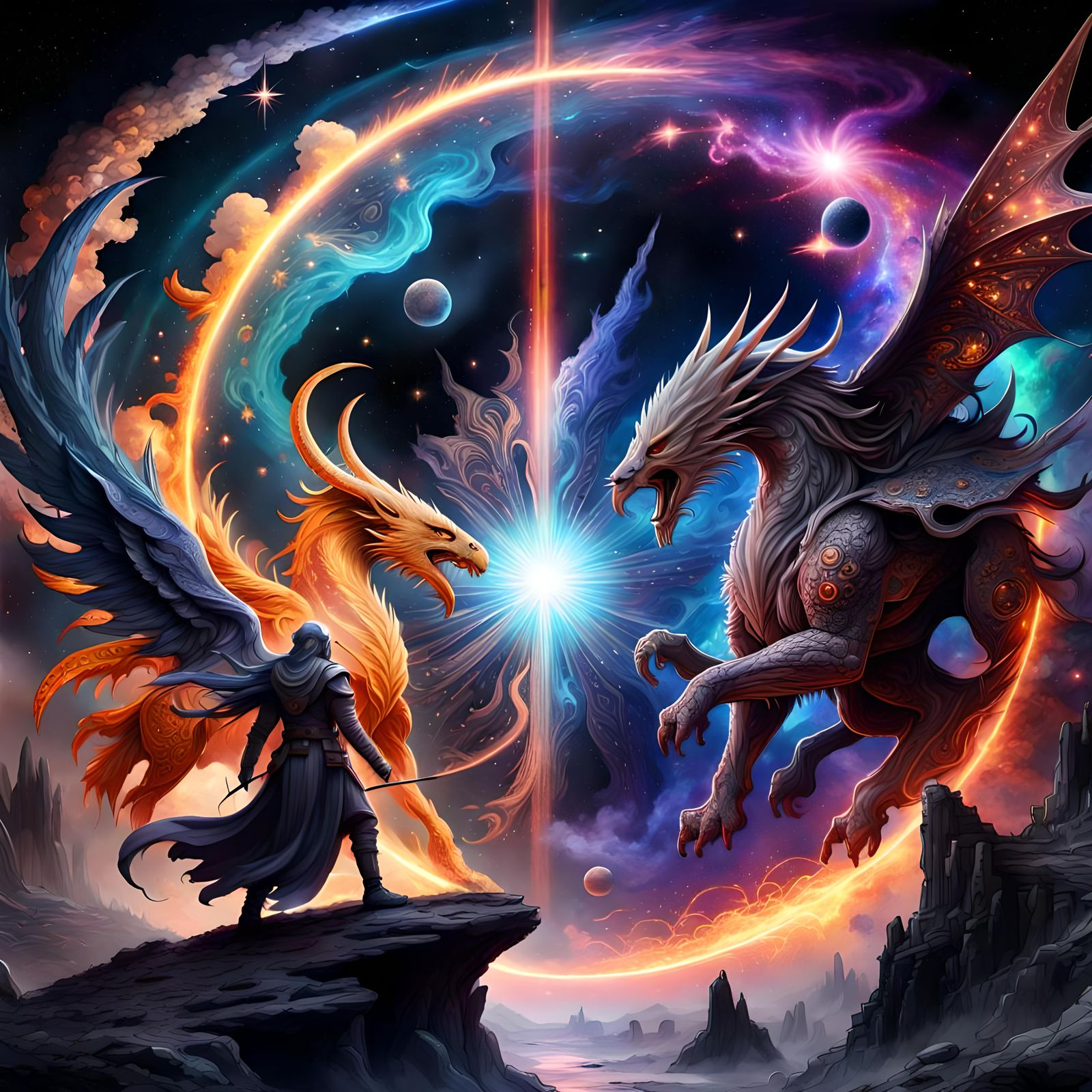 Epic Battle Between Light and Dark Forces