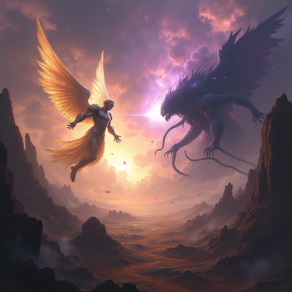 Epic Clash of Good and Evil in a Cosmic Arena