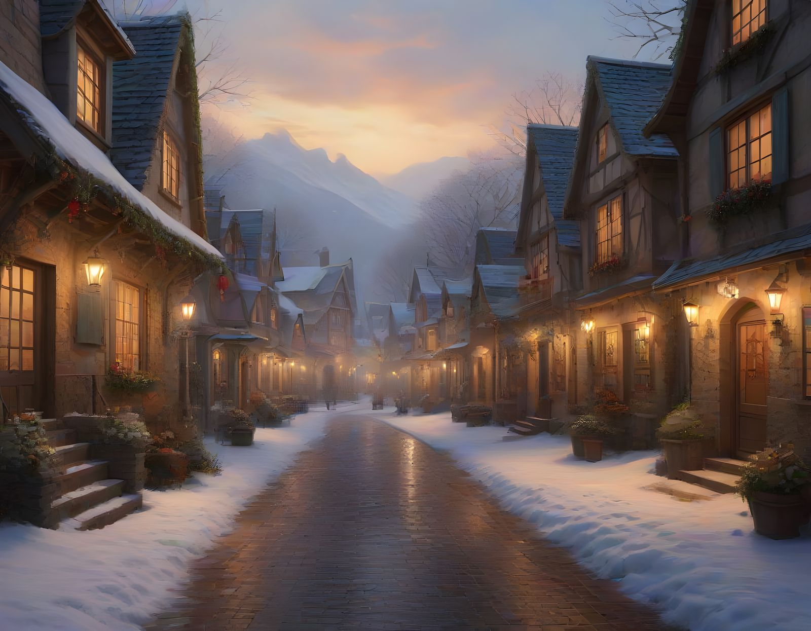 Medieval Village Enchants on a Magical Christmas Eve