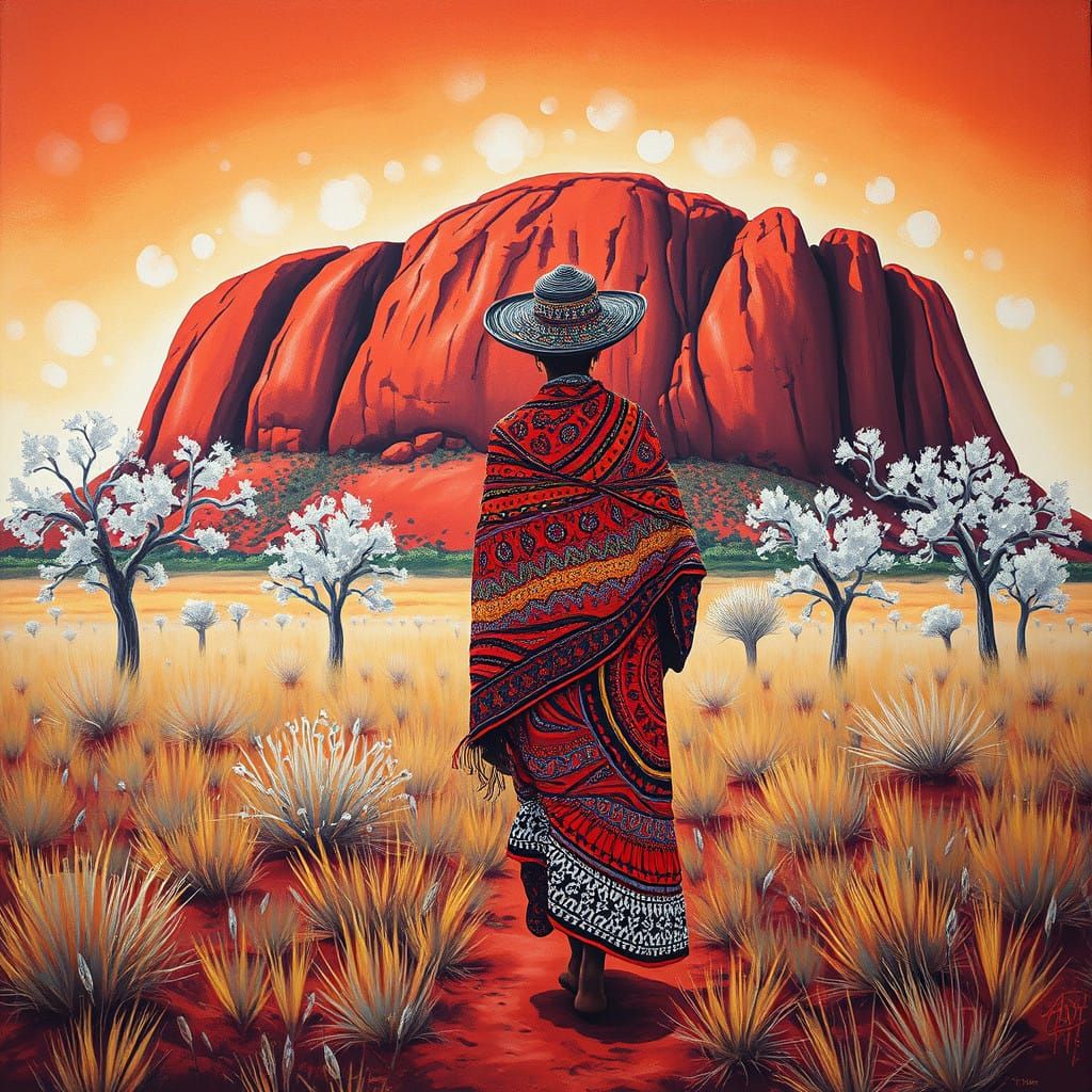 Desert Landscape in Ethereal Style