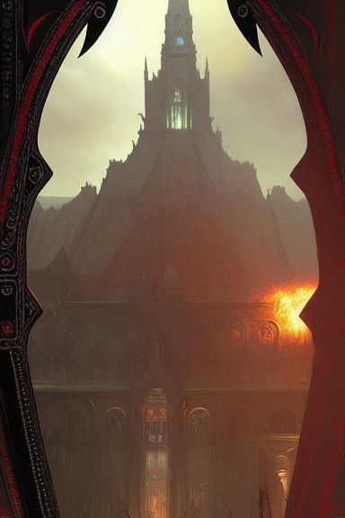 Sinister Demon Forge: A Hyperdetailed Matte Painting