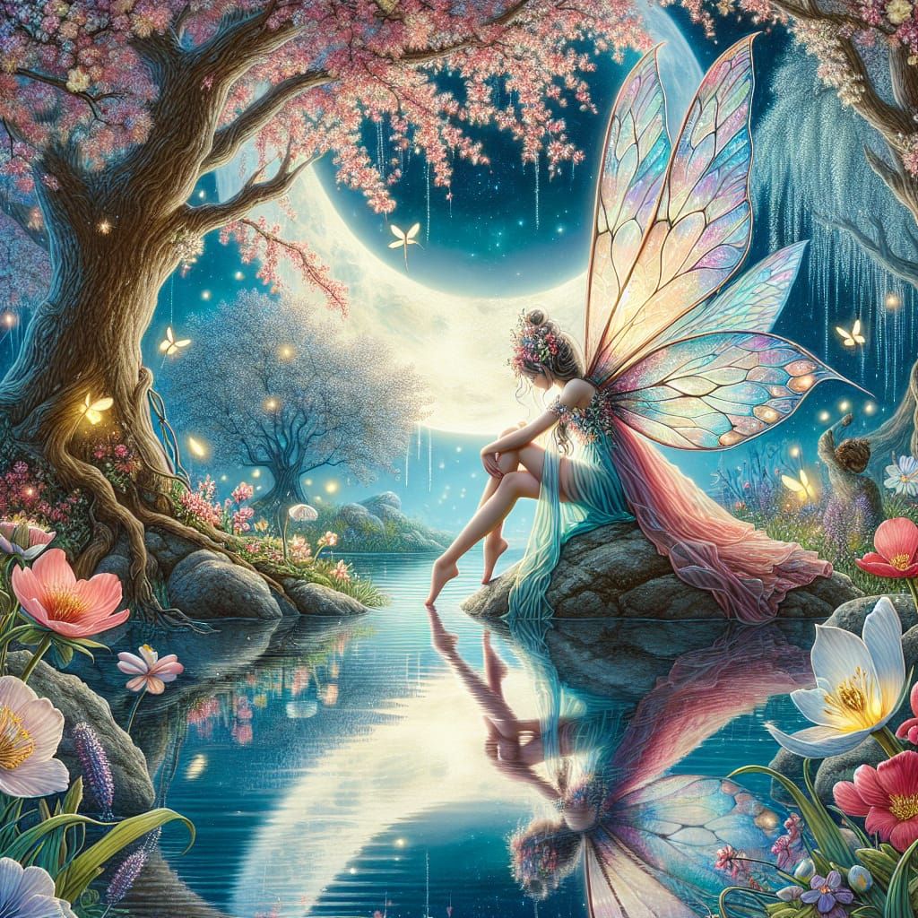 Spring rainbow fairy