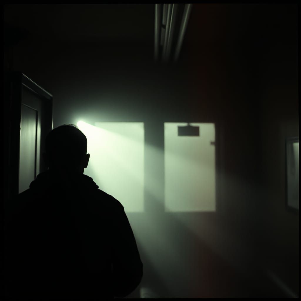 Cinematic Film Still with Moody Lighting