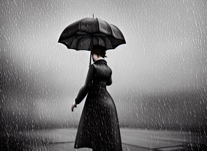 Surreal Rainy Day in Vintage Style