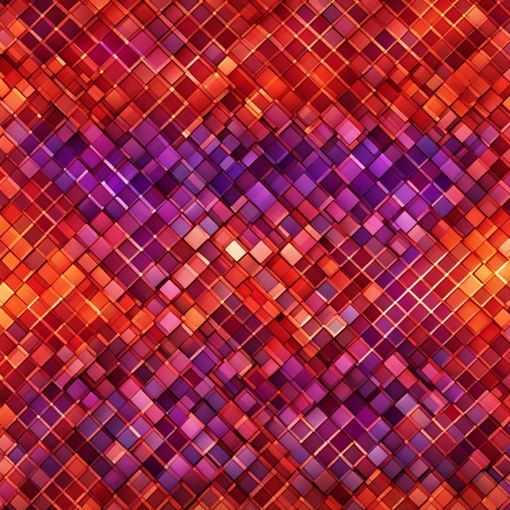 Shimmering Plaid Pattern in Orange, Red, and Purple