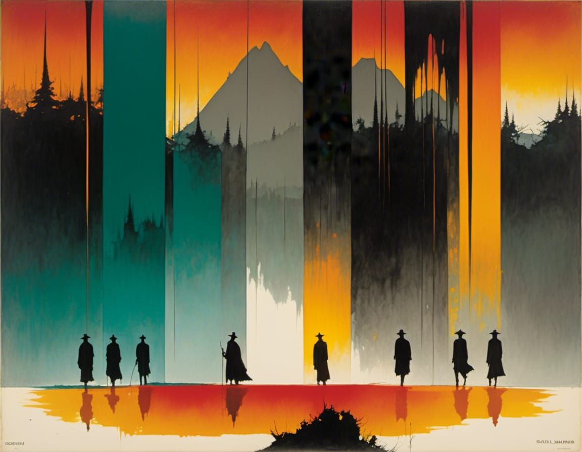 Psychedelic R&B Album Cover in Retro Style