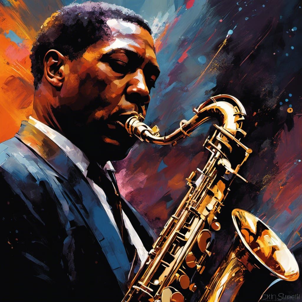 John Coltrane Saxophone Performance in Dark Nightclub