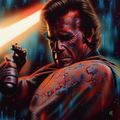 Arnold Schwarzenegger in Star Wars Graffiti Art