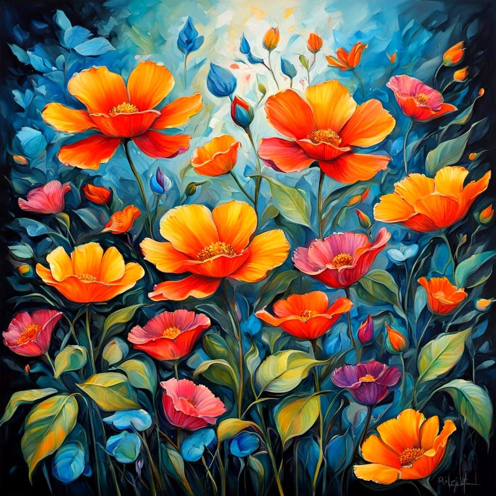 AI Interpretation of a Brightly Colored Painting