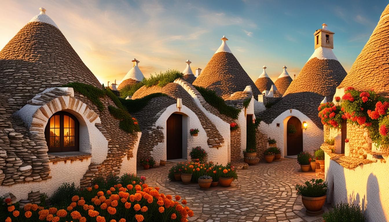 Trulli Houses at Sunset: Alberobello, Puglia