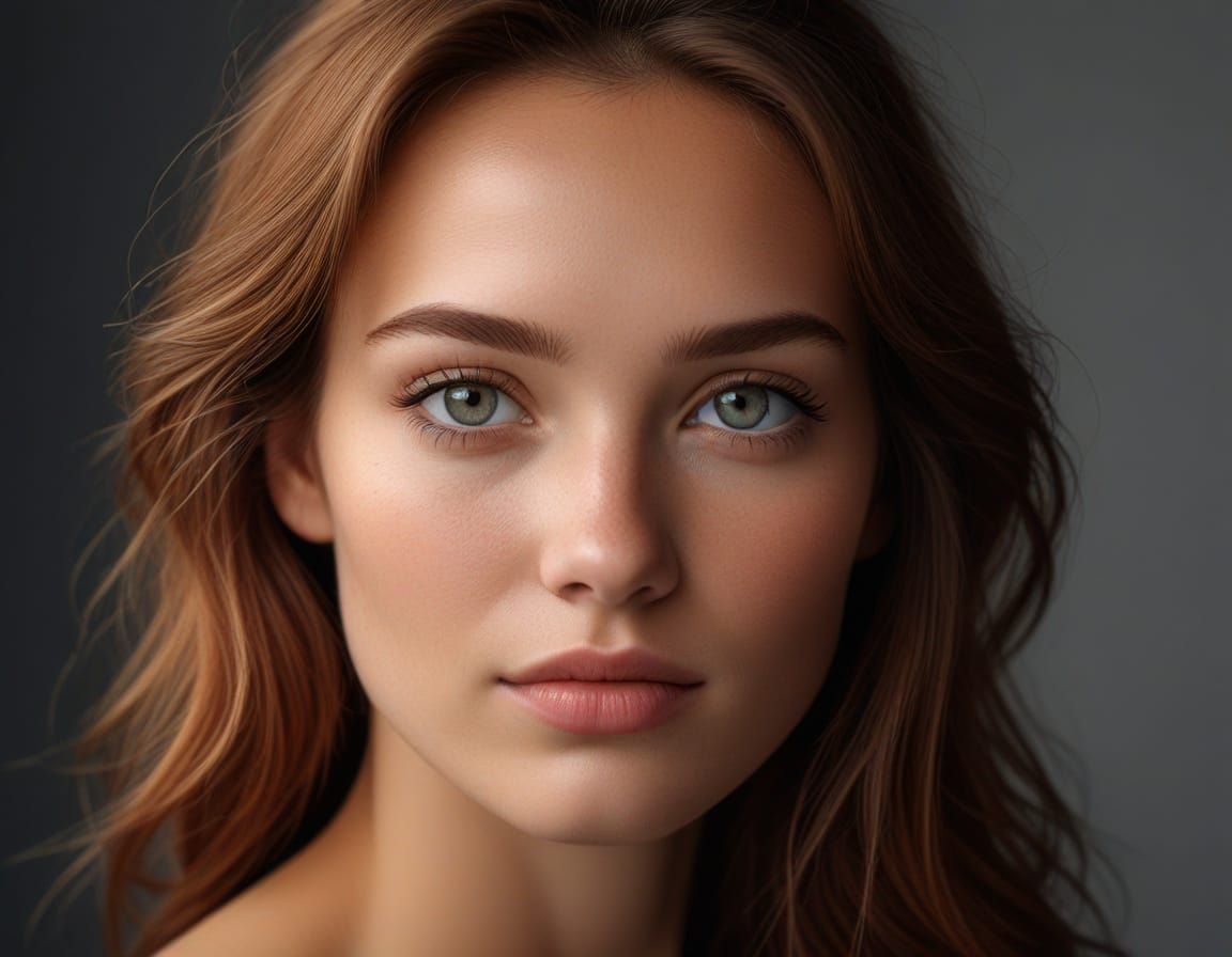 Elegant Close-Up Portrait of a Natural Woman