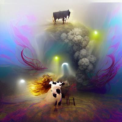 Cow Mermaid Reality Shift: Digital Illustration