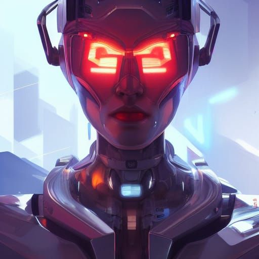 Hyperdetailed Robot Police Portrait in Unreal Engine 5