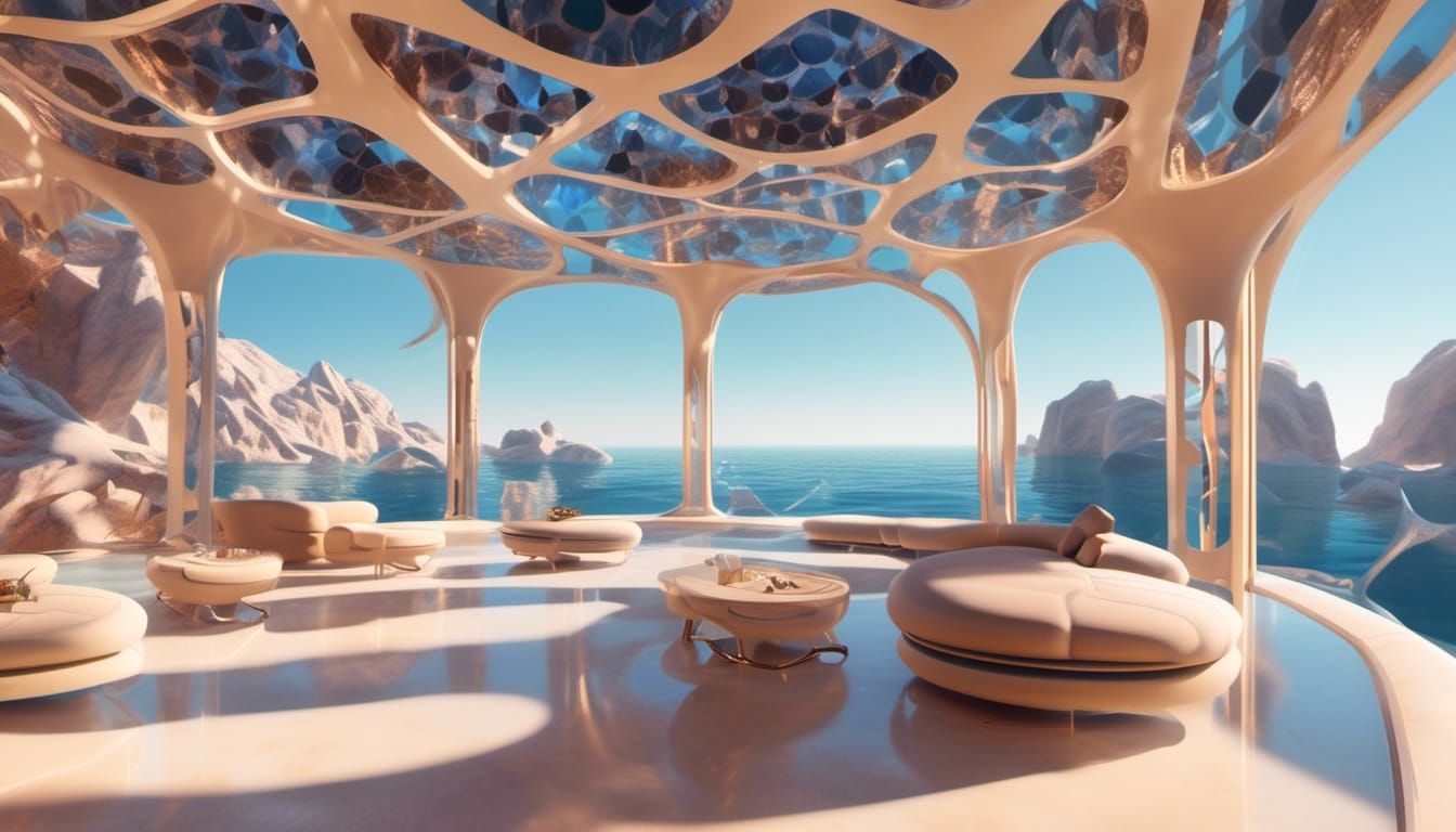 Vibrant Subaquatic Metropolis in Sci-Fi Style