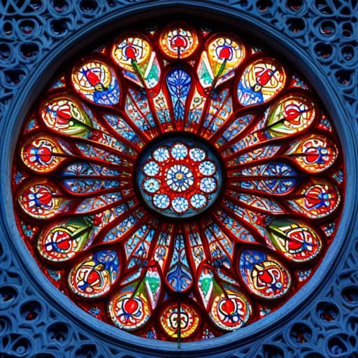 A rose window.