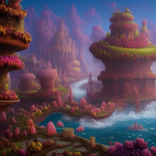 Fantastical Chocolate Factory Concept Art