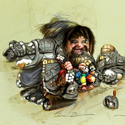 Chaotic Dwarf in D&D Style