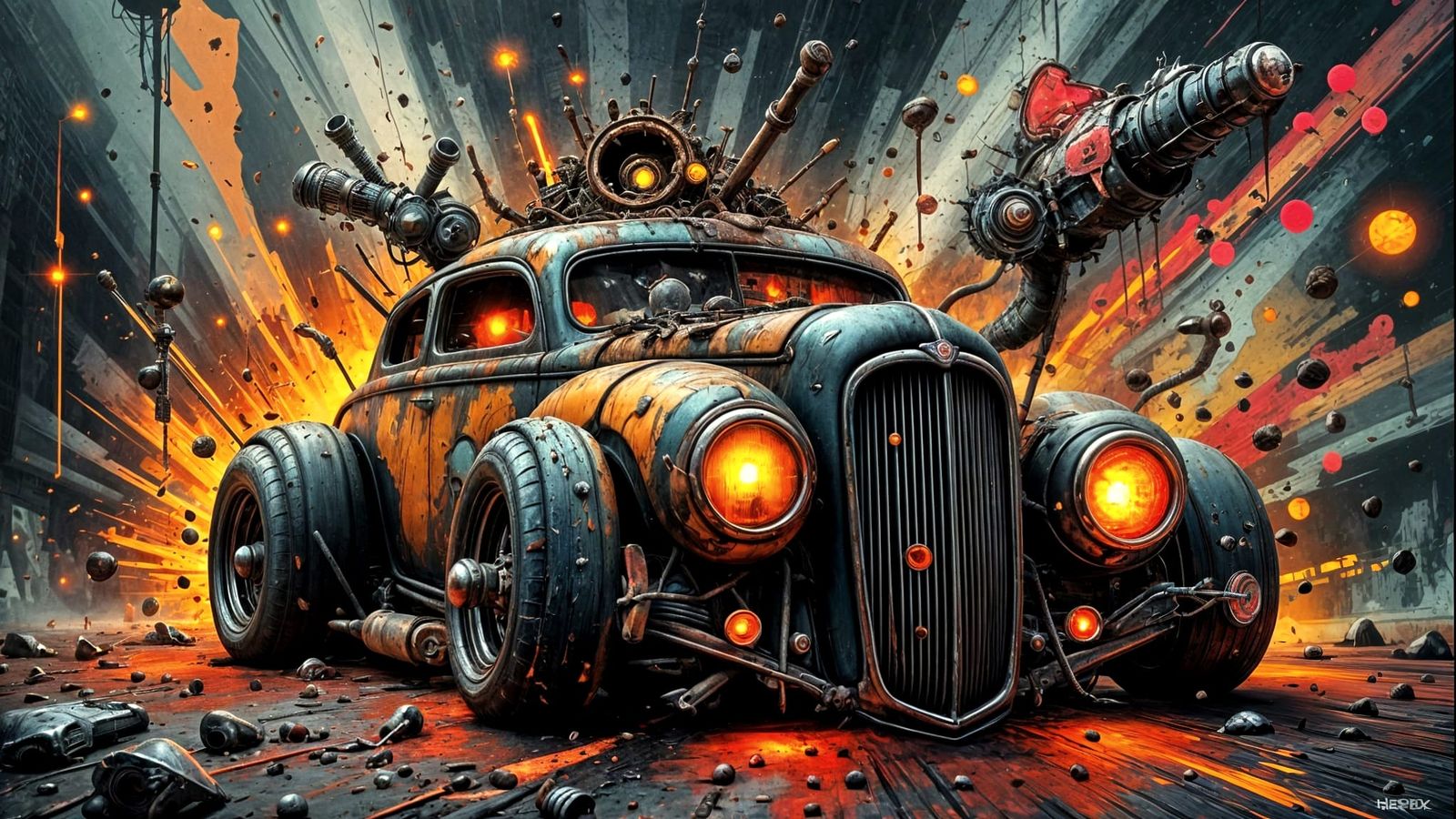 Hot Rod with Monster Driver in Odd Rods Style