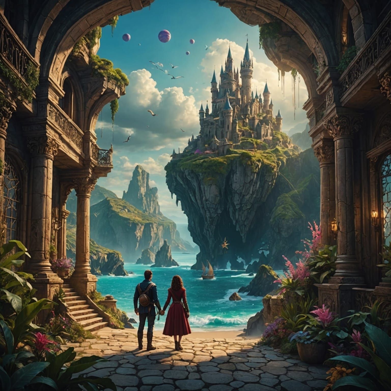 Fantastical Matte Painting with Intricate Detail
