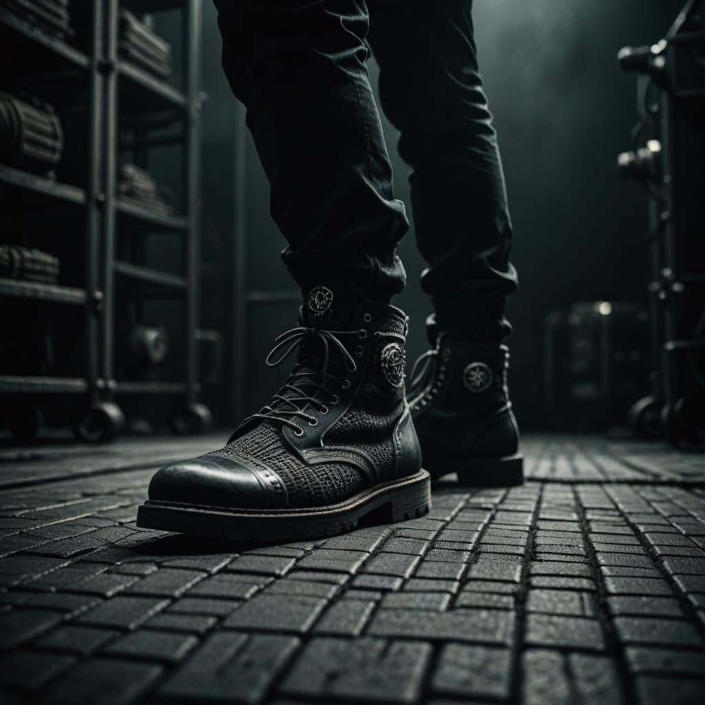 Industrial Sock Designs in Rammstein Style, Macro Photograph...