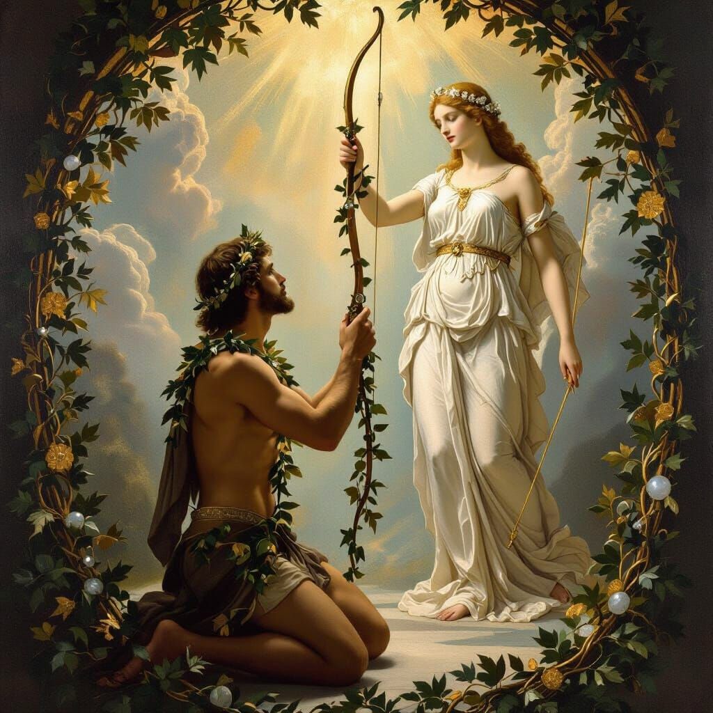 Renaissance Painting of Artemis and Devine Pillory