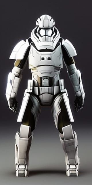 Sci-Fi Soldier Concept Art in Spacecore Style