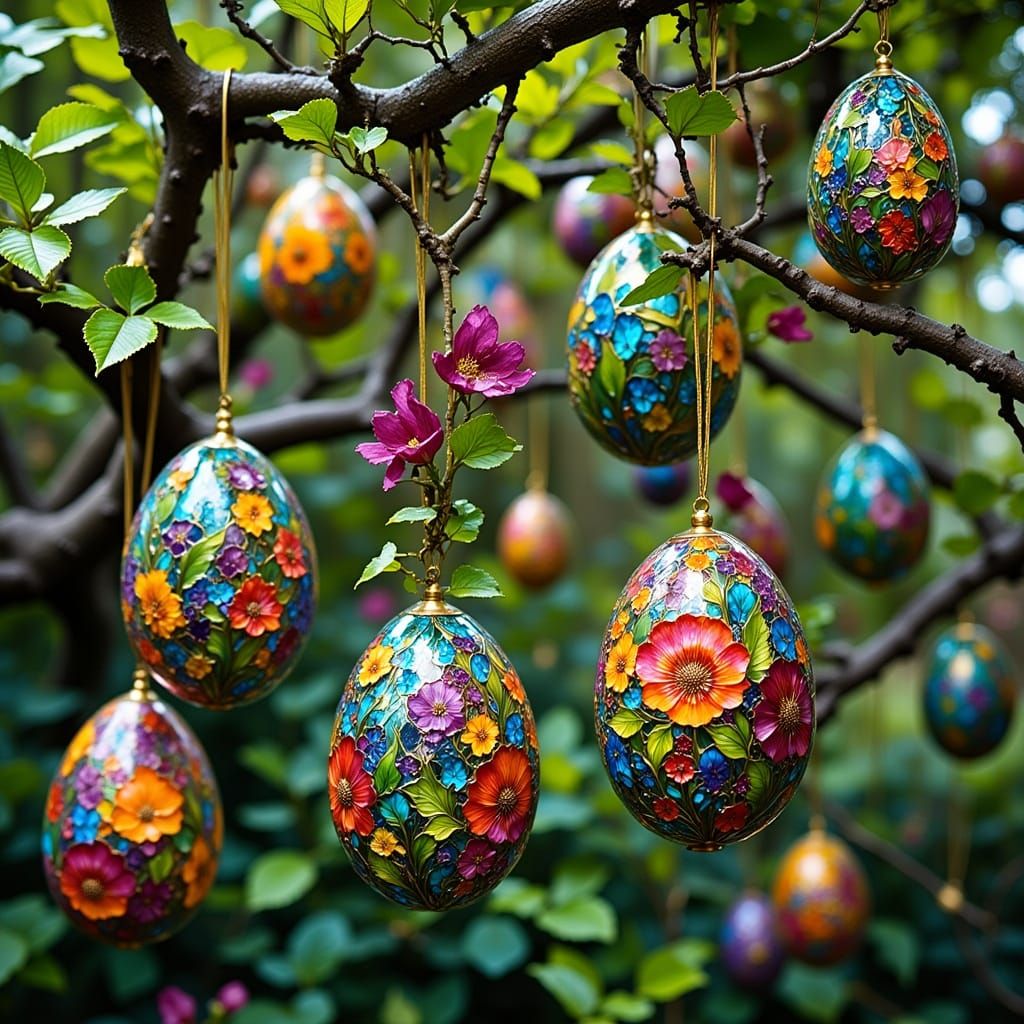 Surreal Ukrainian Easter Eggs Bloom in Whimsical White House...