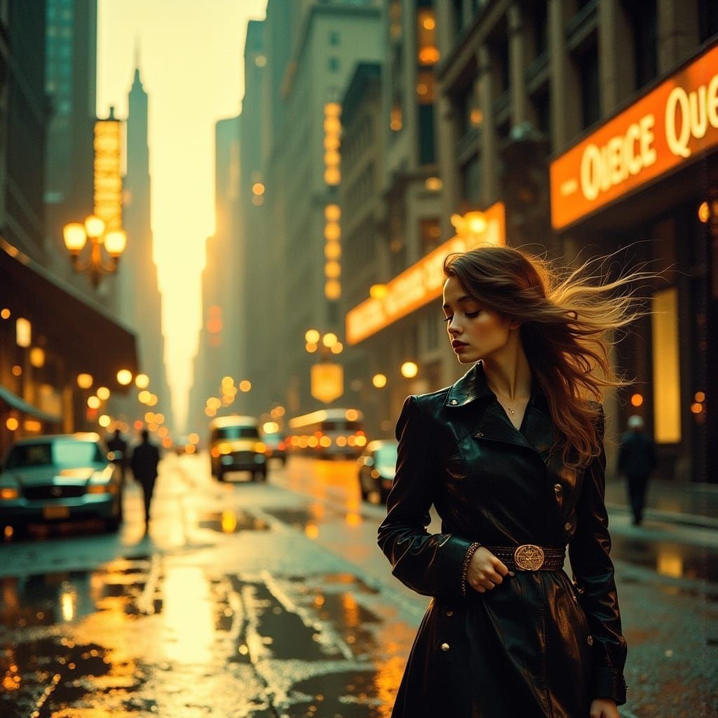 Miley Cyrus as Gene Tierney in Film Noir Chicago