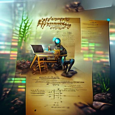 Steampunk Human Bio-Computer in Digital Illustration