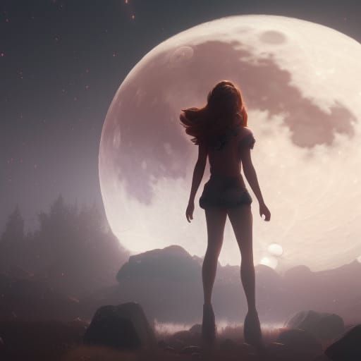 Anna Kendrick on the Moon with Roses