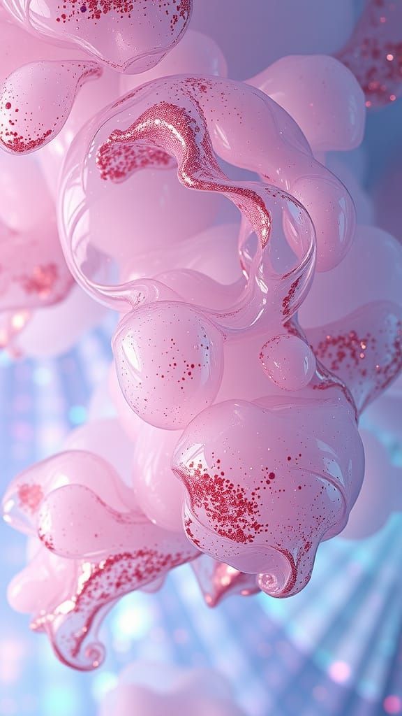 Ethereal Glitter Clouds in Vibrant Hues