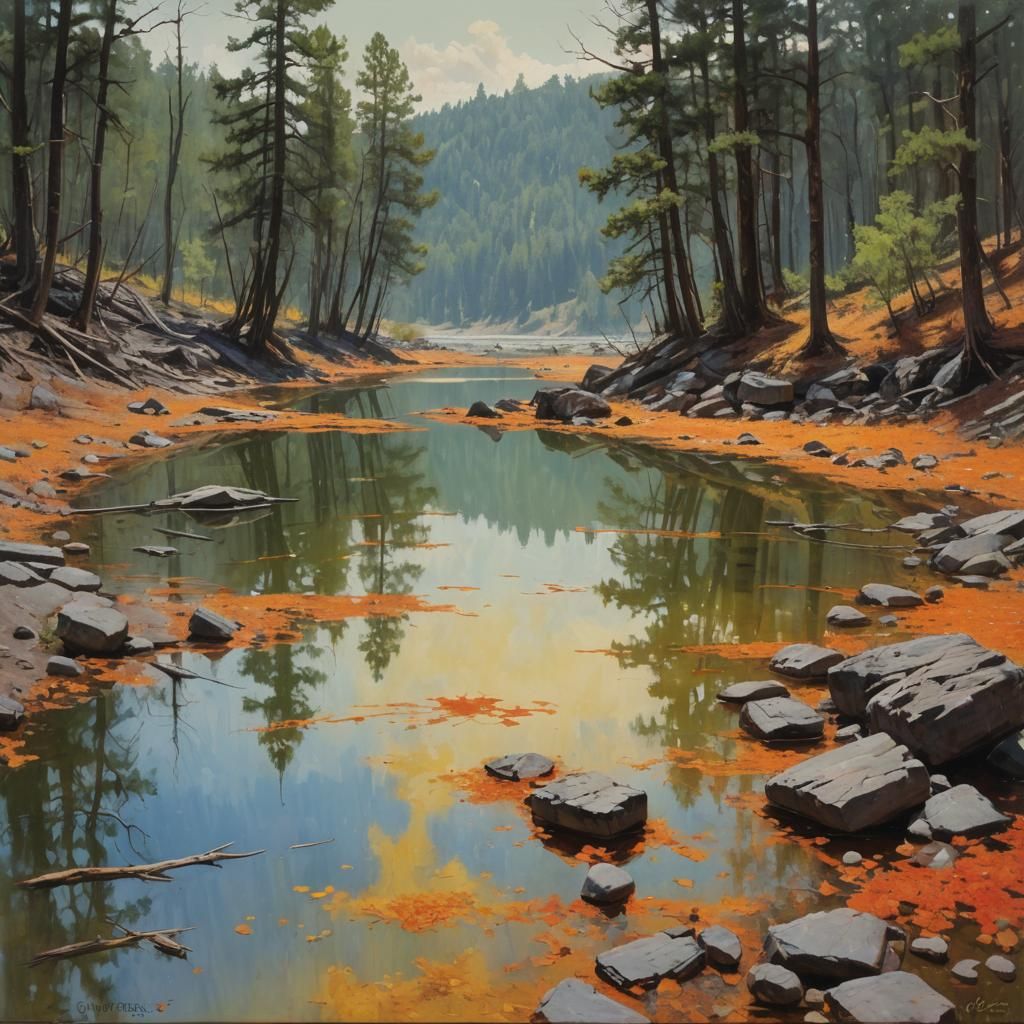 Heat Signatures: Oil Painting Landscape