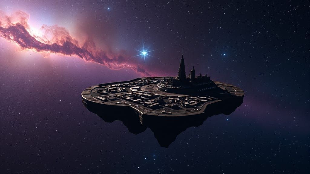 Manhattan Island Drifts Near Carina Nebula in Deep Space