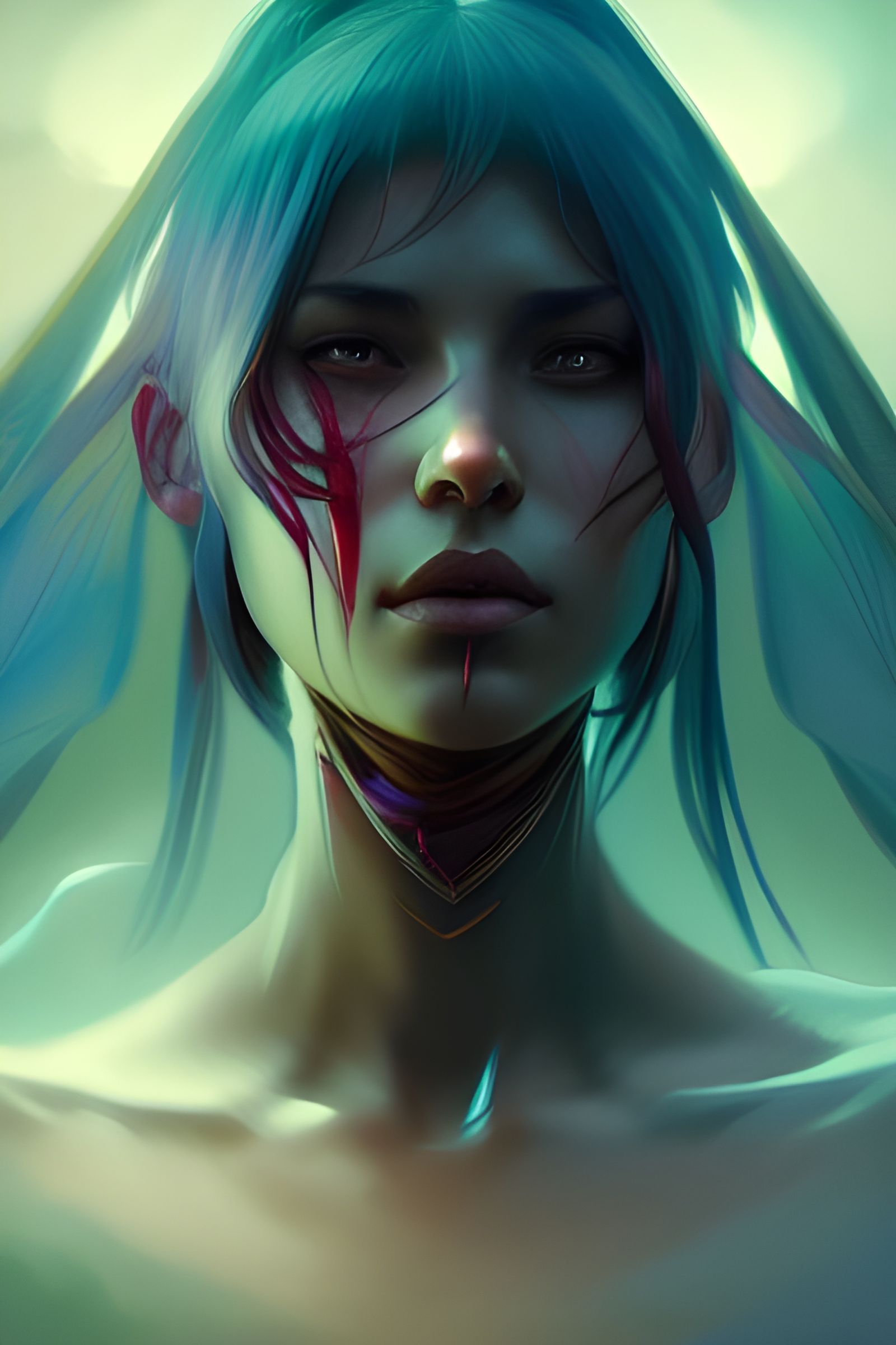 Bloodstone Wizard Portrait in Hyperrealistic Style