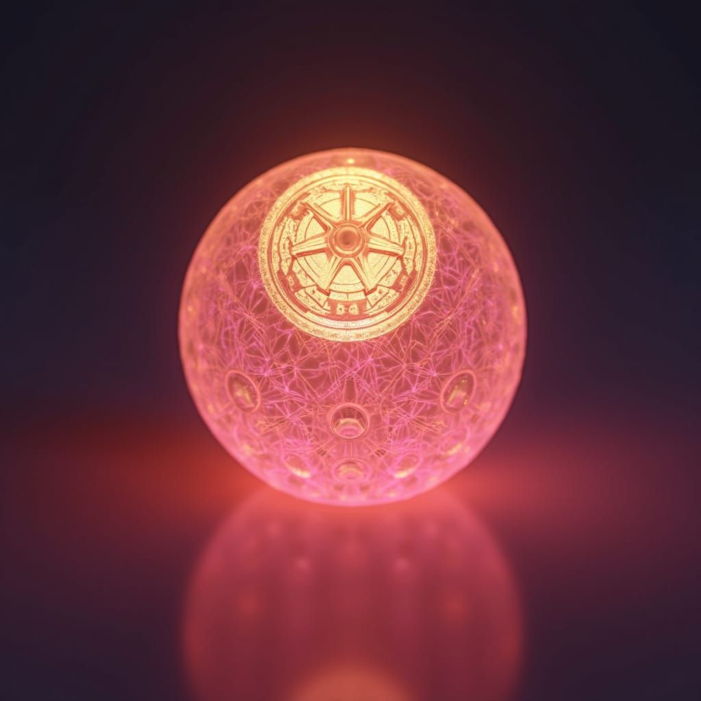 Spherical K-Pop Glow Stick Radiates Golden Light