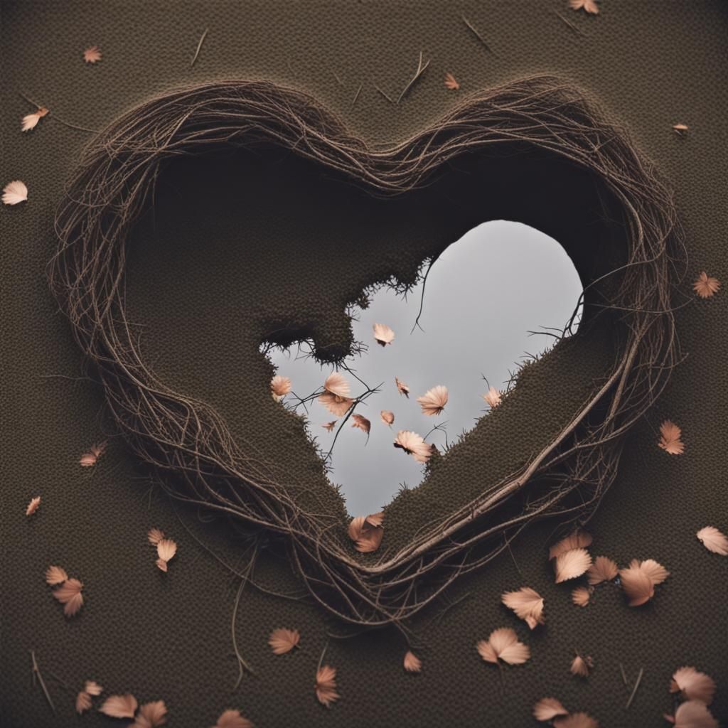 Surreal Heart on the Ground: A Symbolic Image