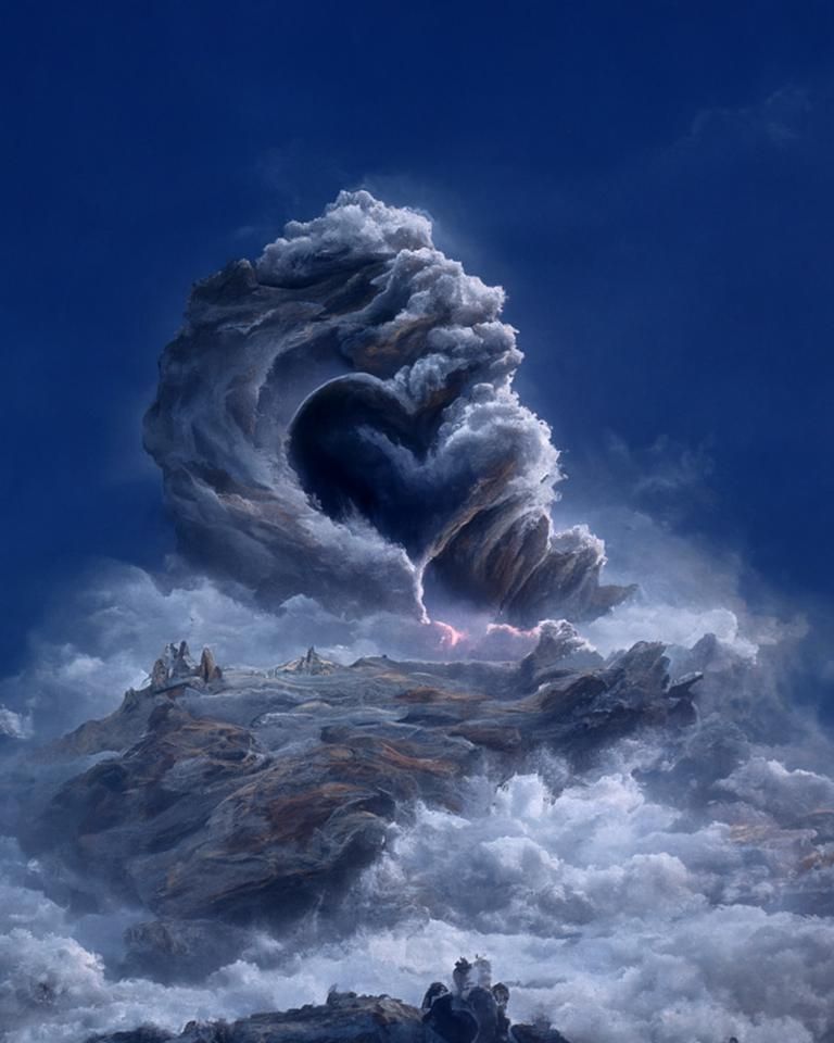 Ethereal Storm Cloudscape in Romanticist Style