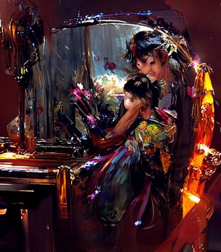 Impressionistic Portrait in Pino Daeni Style