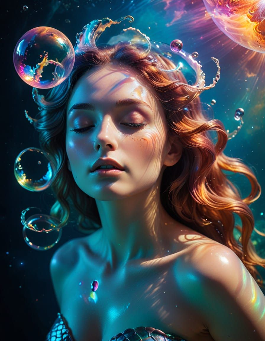 Venusian Mermaid at the Event Horizon