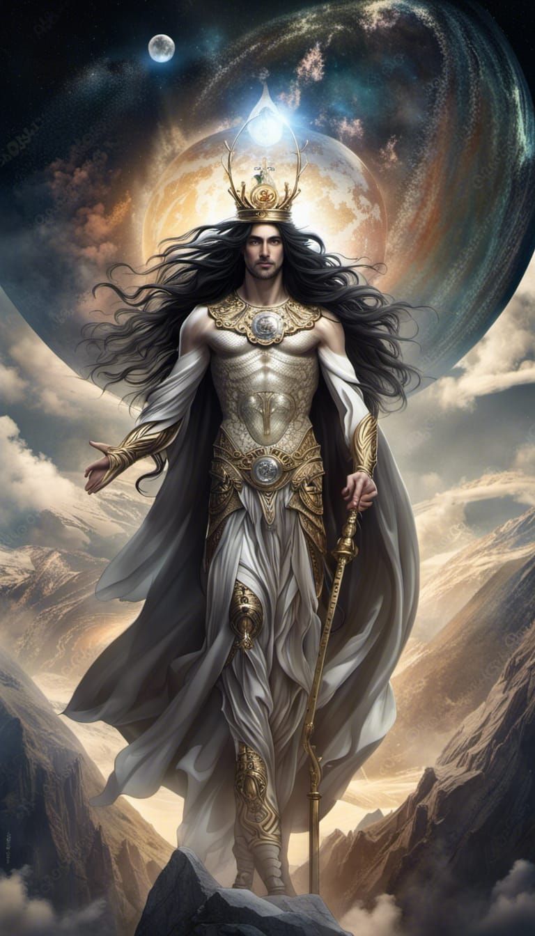 Chronos, God of Creation in Detailed Digital Art