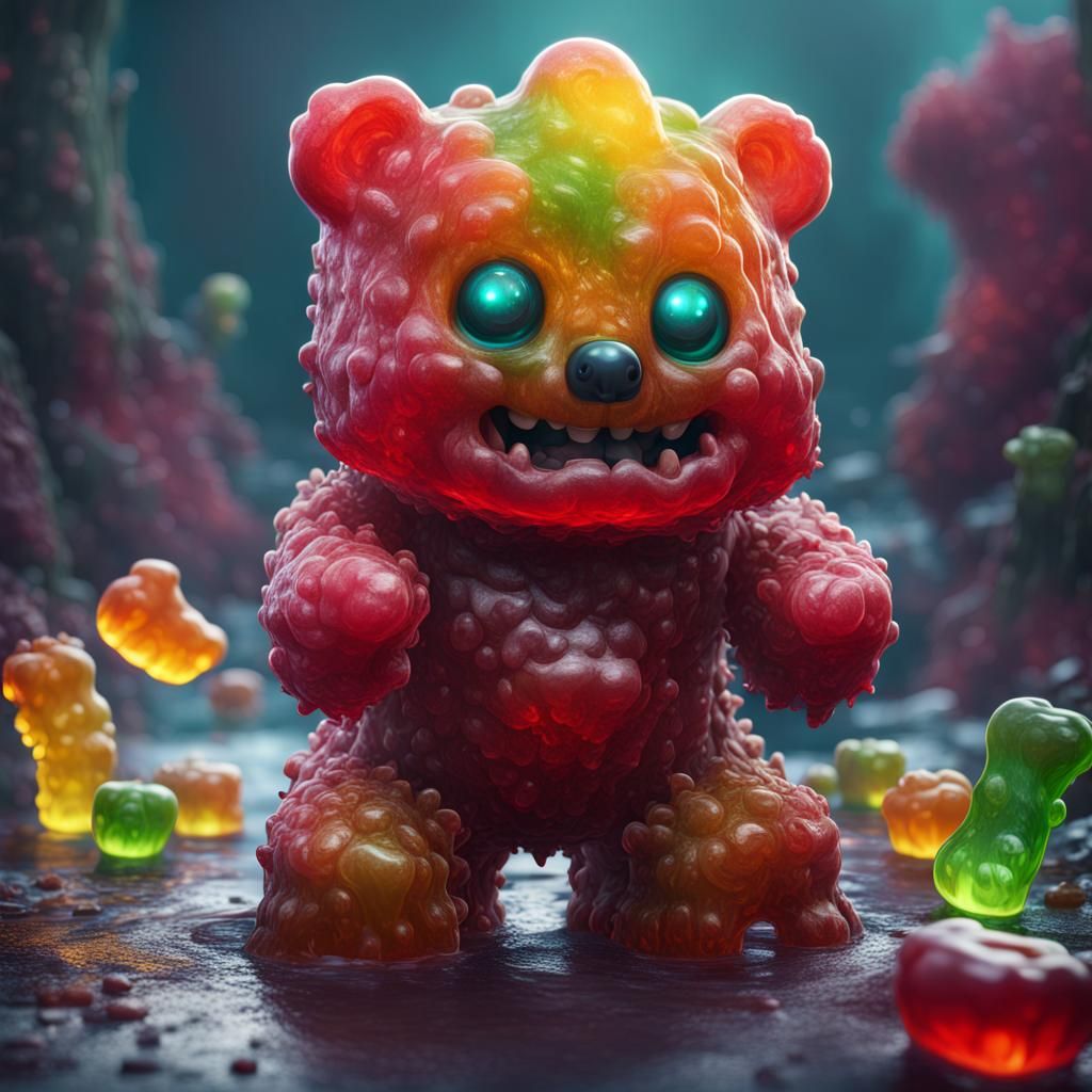 Gummy Bear Monster Concept Art in Unreal Engine
