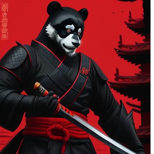 Black Samurai Panda