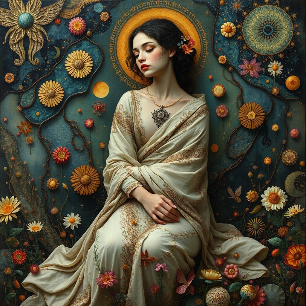 Surreal Figure Embodies Cosmic Dreams in Vibrant, Enchanted ...