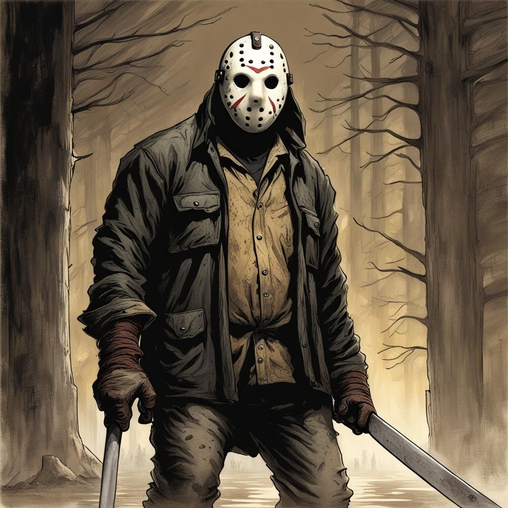 Jason Voorhees in Doré and Rutkowski Style