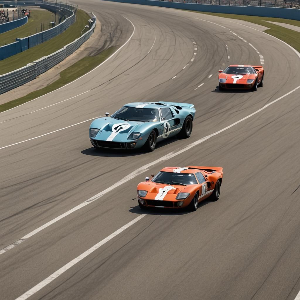 Ford GT40 Races on American Track