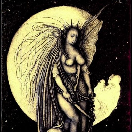 Ethereal Moon Queen in Renaissance Style