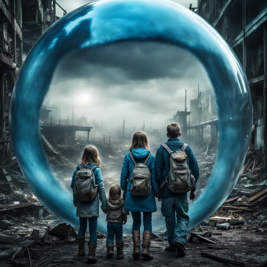 Family Protected in Post-Apocalyptic Bubble